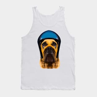 Dog in blue helmet Tank Top